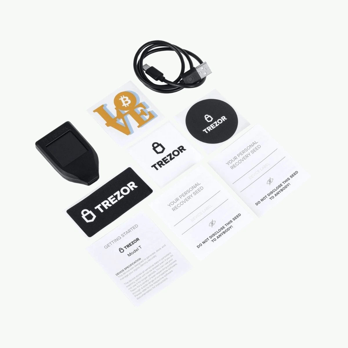 Trezor Model T + Ellipal Seed Phrase Steel Bundle